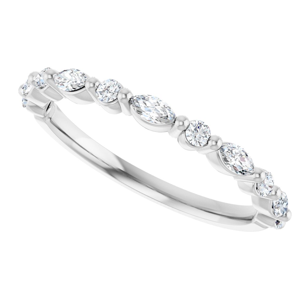 Platinum 1/3 CTW Lab-Grown Diamond Anniversary Band
