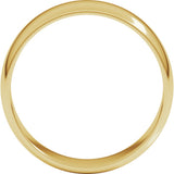 10K Yellow Gold 6 mm Lightweight Half Round Band Size 4