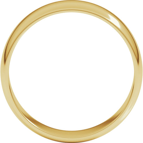 10K Yellow Gold 6 mm Lightweight Half Round Band Size 4