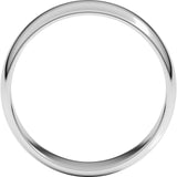 Sterling Silver 6 mm Lightweight Half Round Band