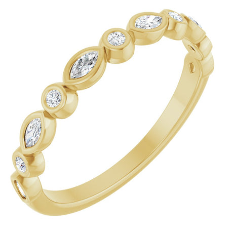 14K Yellow 1/5 CTW Natural Diamond Anniversary Band