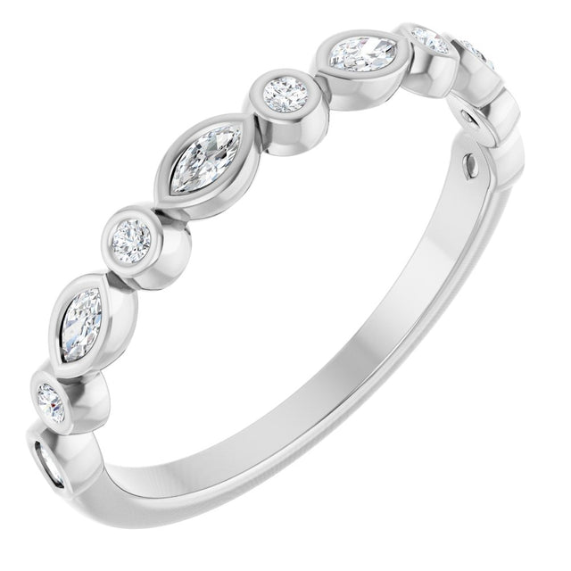 14K White 1/5 CTW Lab-Grown Diamond Anniversary Band