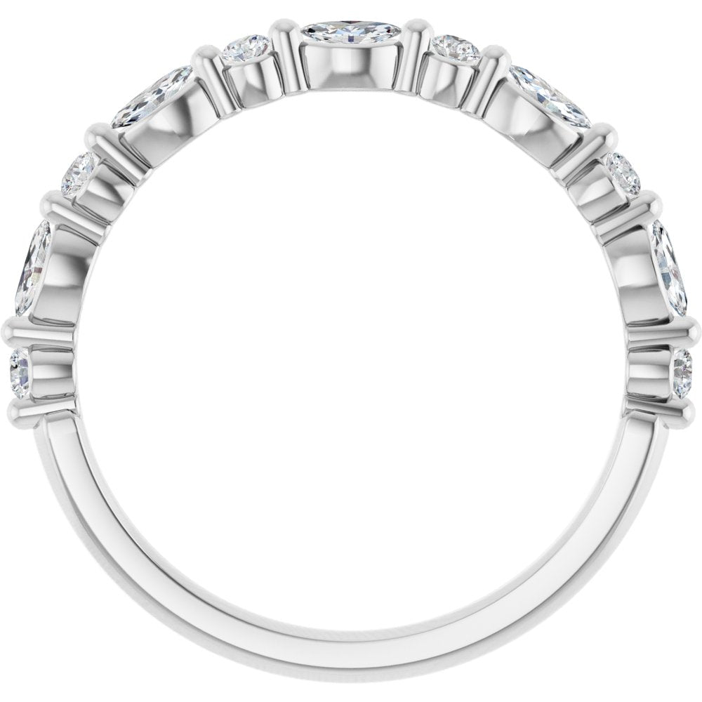 14K White 1/3 CTW Natural Diamond Anniversary Band