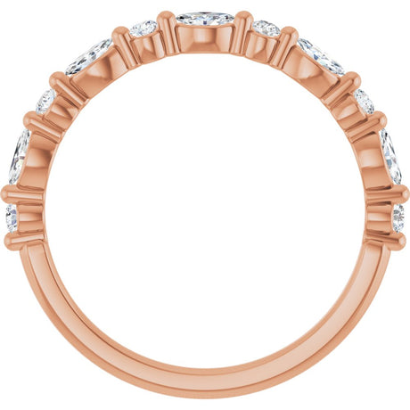 14K Rose Gold 1/5 CTW Natural Diamond Anniversary Band