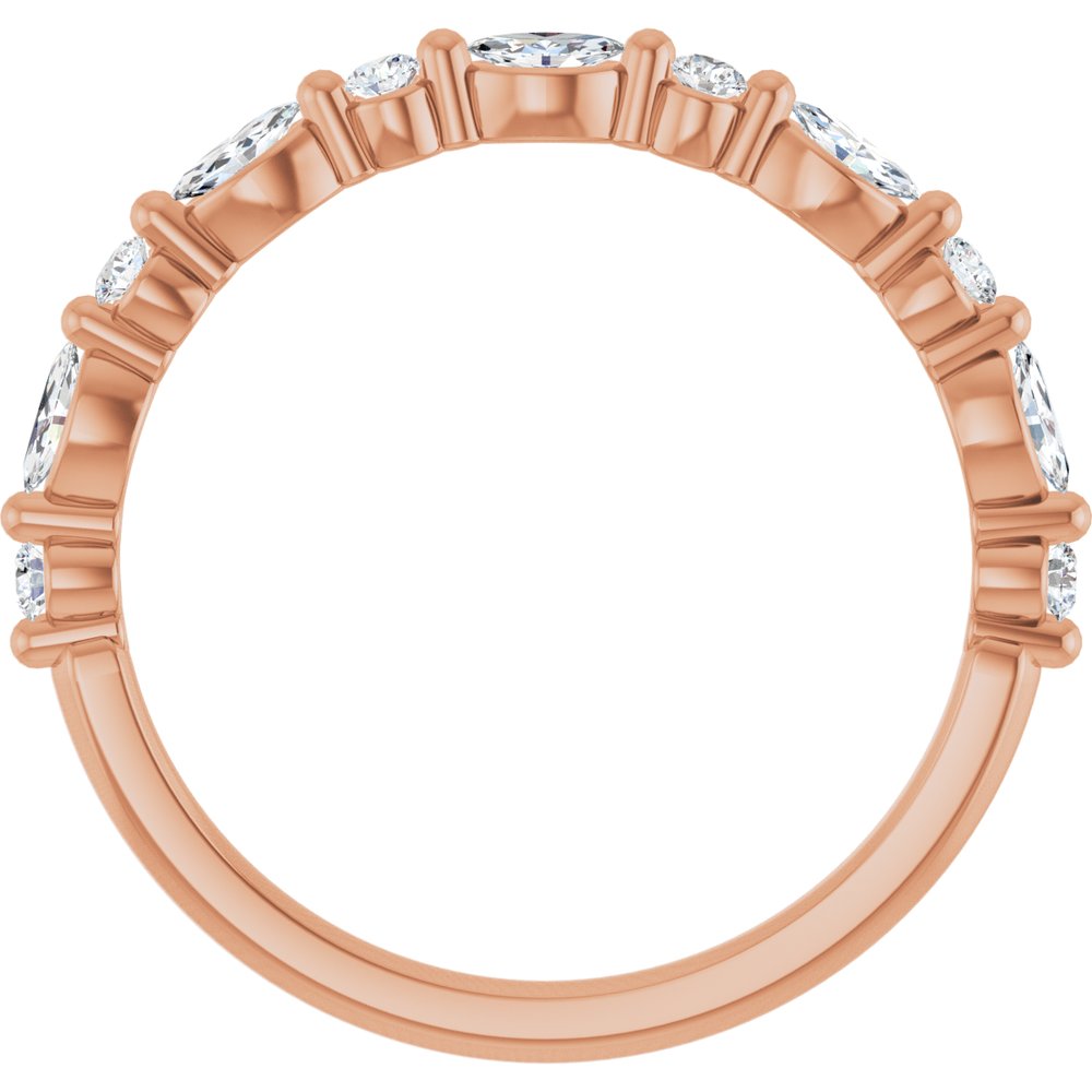 14K Rose Gold 1/3 CTW Lab-Grown Diamond Anniversary Band