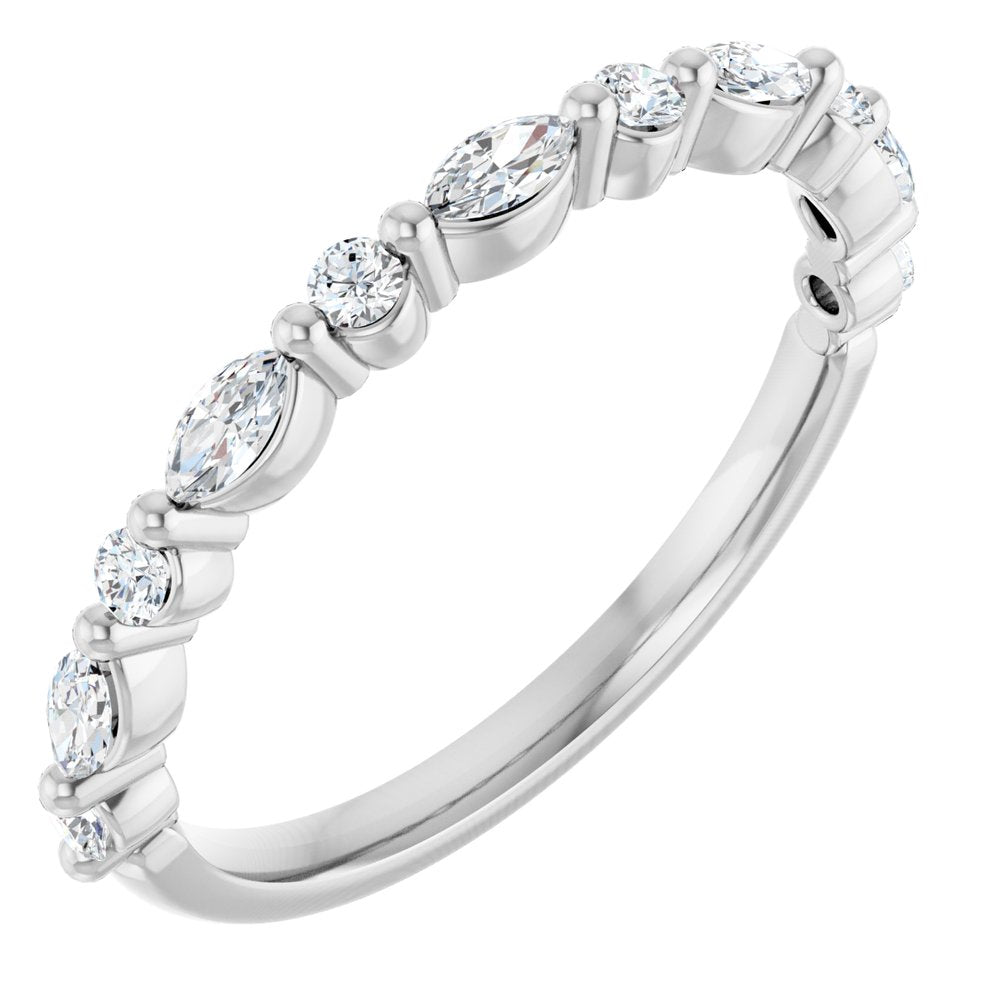 Platinum 1/3 CTW Natural Diamond Anniversary Band