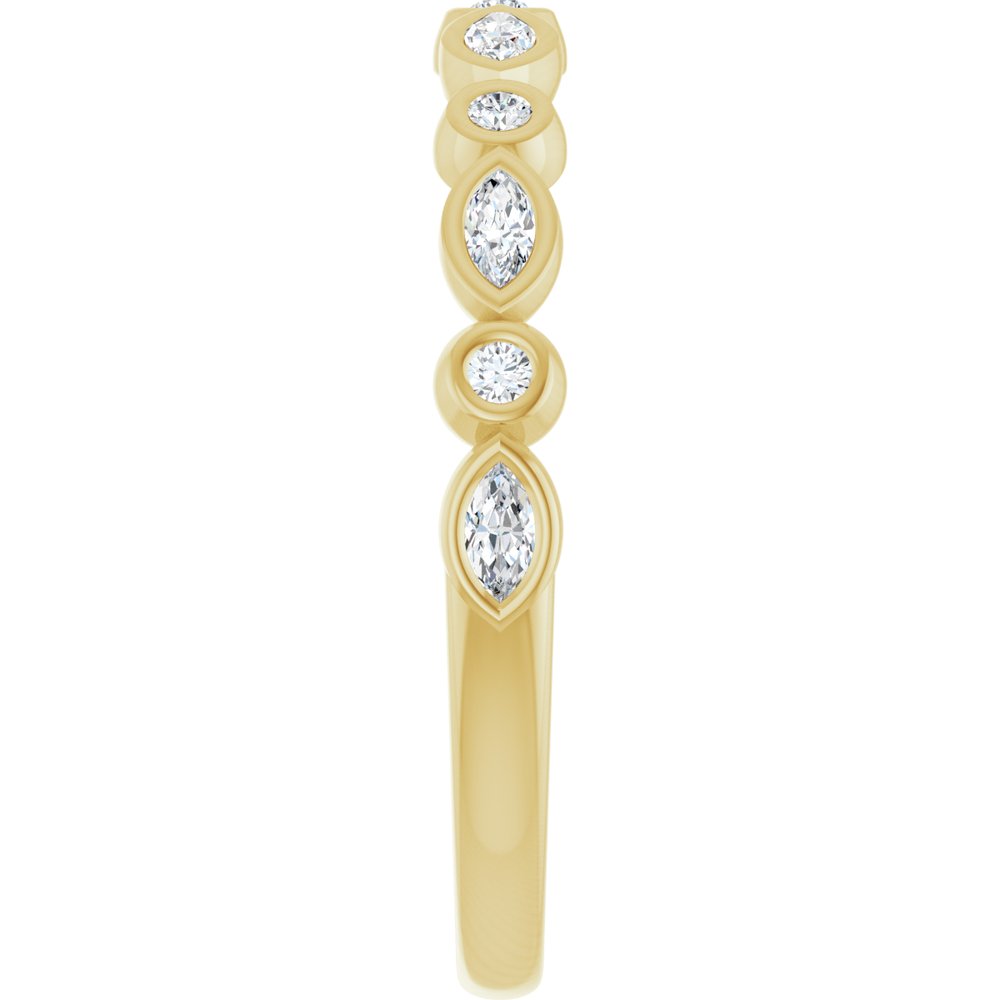 14K Yellow 1/5 CTW Lab-Grown Diamond Anniversary Band