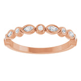 14K Rose 1/5 CTW Natural Diamond Anniversary Band