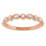 14K Rose 1/5 CTW Natural Diamond Anniversary Band