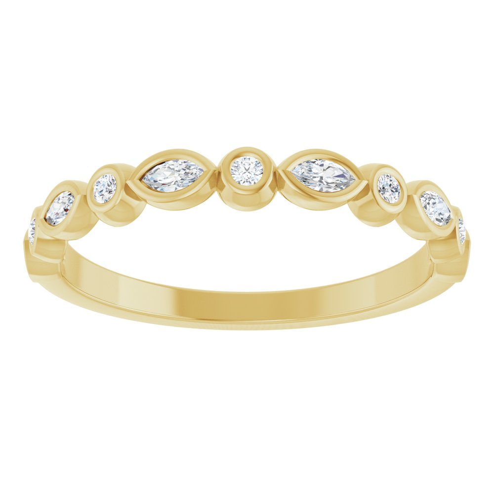 14K Yellow 1/5 CTW Lab-Grown Diamond Anniversary Band