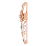 14K Rose Gold .025 CTW Natural Diamond Cross Pendant 