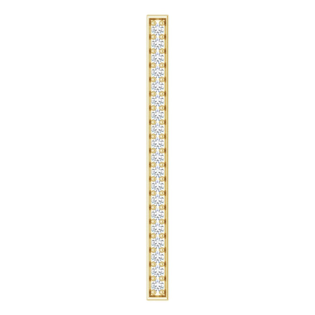 14K Yellow 1/5 CTW Natural Diamond Vertical Bar Pendant