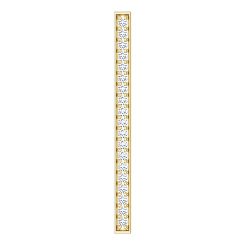 14K Yellow 1/5 CTW Natural Diamond Vertical Bar Pendant