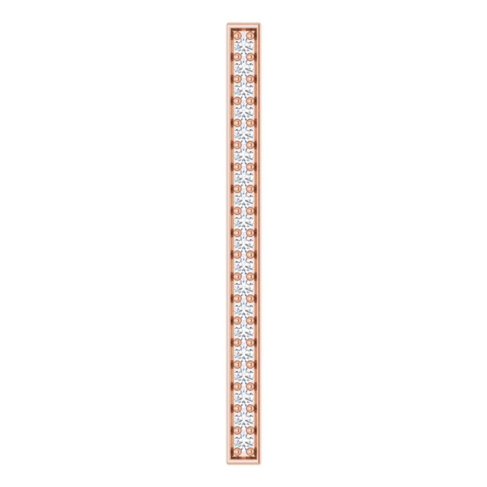 14K Rose 1/5 CTW Natural Diamond Vertical Bar Pendant