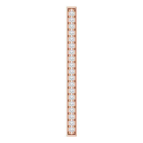 14K Rose 1/5 CTW Natural Diamond Vertical Bar Pendant