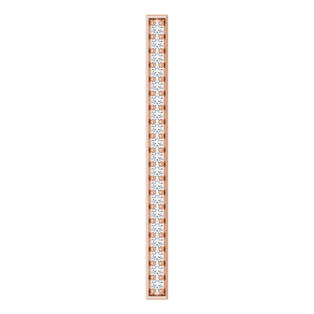 14K Rose 1/5 CTW Natural Diamond Vertical Bar Pendant