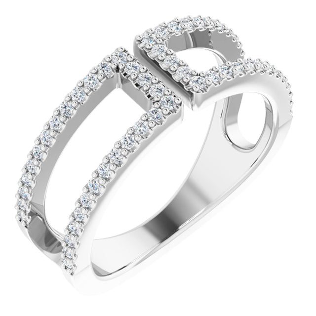 14K White 1/3 CTW Natural Diamond Ring