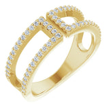 14K Yellow Gold 1/3 CTW Natural Diamond Ring