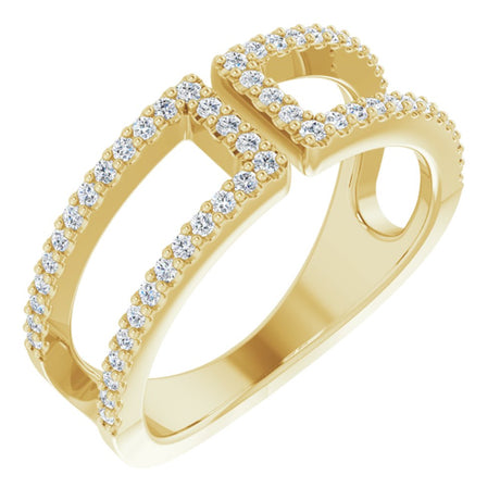 14K Yellow Gold 1/3 CTW Natural Diamond Ring