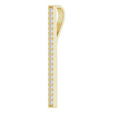 14K Yellow 1/5 CTW Natural Diamond Vertical Bar Pendant