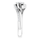 14K White 1/4 CTW Natural Diamond Two-Stone Ring