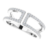 14K White 1/3 CTW Natural Diamond Ring