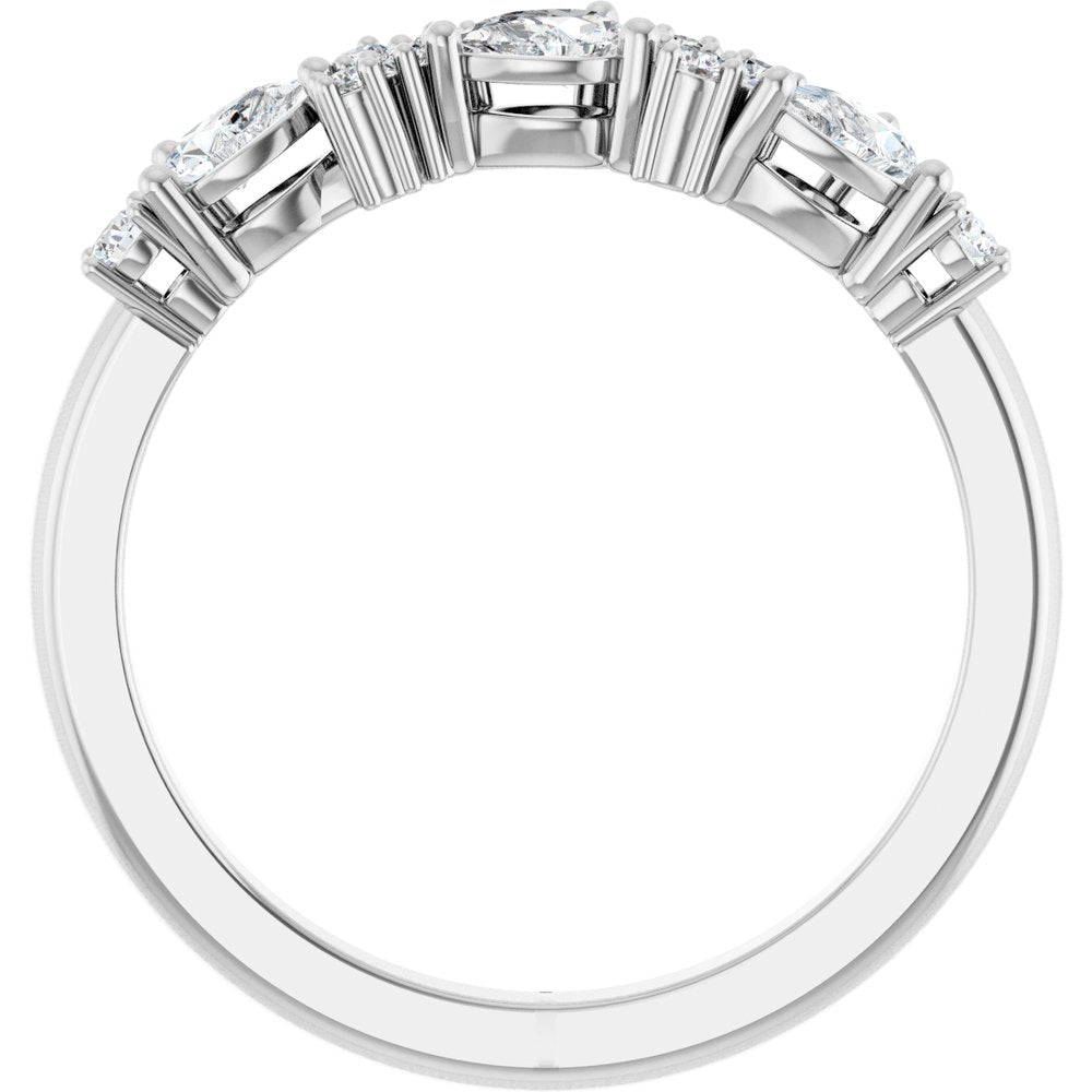 14K White 3/8 CTW Natural Diamond Anniversary Band