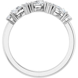 14K White 3/8 CTW Natural Diamond Anniversary Band
