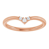 14K Rose Gold .06 CTW Natural Diamond Contour Band