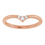 14K Rose Gold .06 CTW Natural Diamond Contour Band