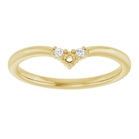 14K Yellow Gold .06 CTW Lab-Grown Diamond Contour Band