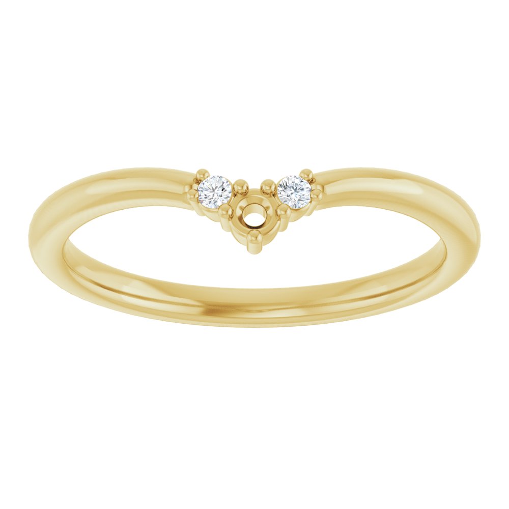 14K Yellow .06 CTW Lab-Grown Diamond Contour Band