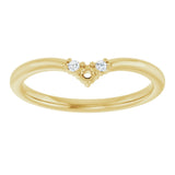 14K Yellow .06 CTW Lab-Grown Diamond Contour Band