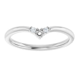 14K White Gold .06 CTW Lab-Grown Diamond Contour Band