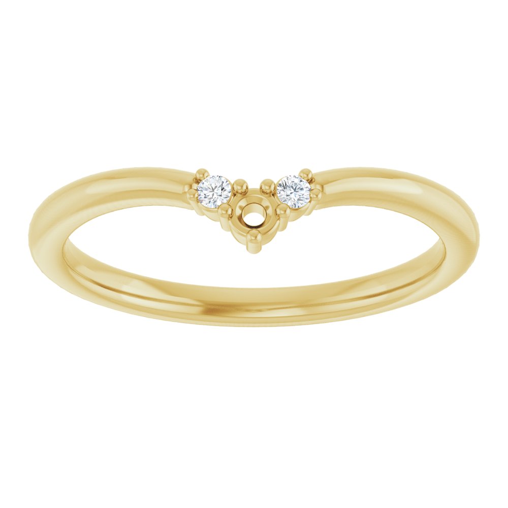 14K Yellow Gold .06 CTW Lab-Grown Diamond Contour Band