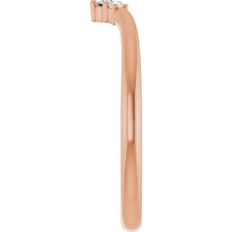 14K Rose Gold .06 CTW Natural Diamond Contour Band