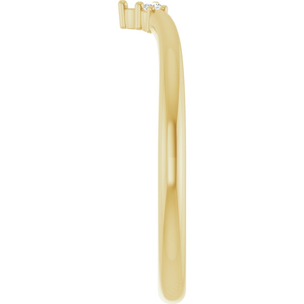 14K Yellow Gold .06 CTW Lab-Grown Diamond Contour Band
