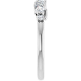 14K White 3/8 CTW Natural Diamond Anniversary Band
