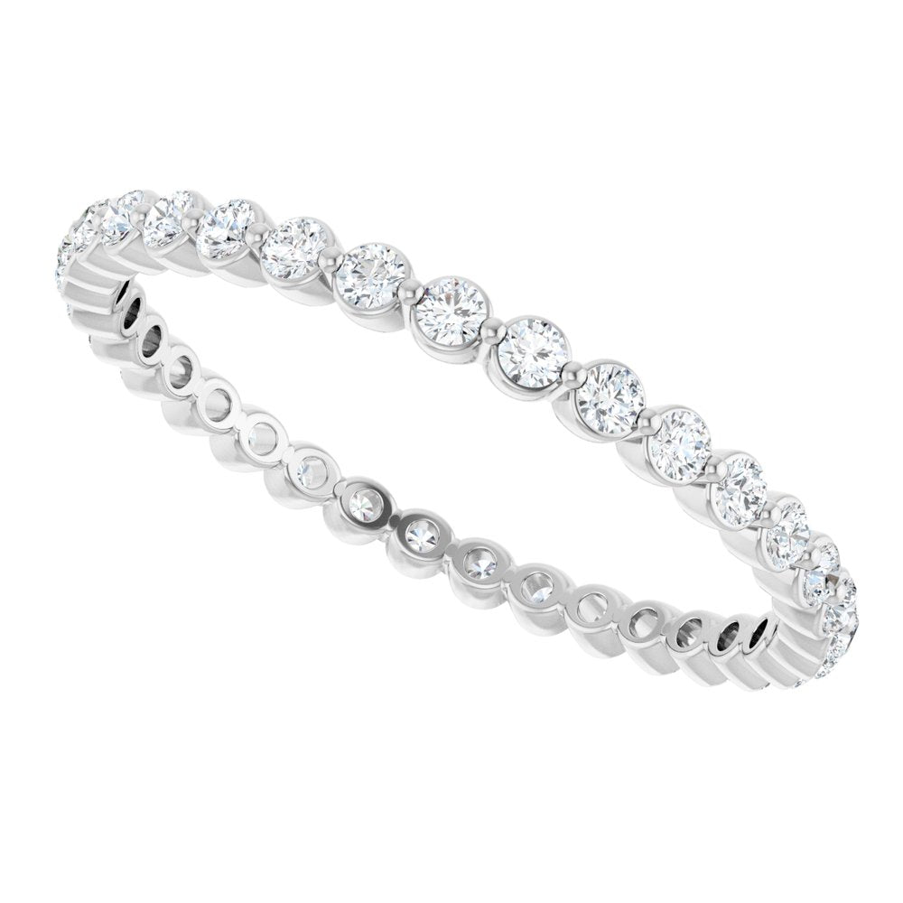 14K White Gold 1/2 CTW Lab-Grown Diamond  Eternity Band