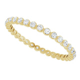 14K Yellow 3/8 CTW Natural Diamond Eternity Band Size 6.5