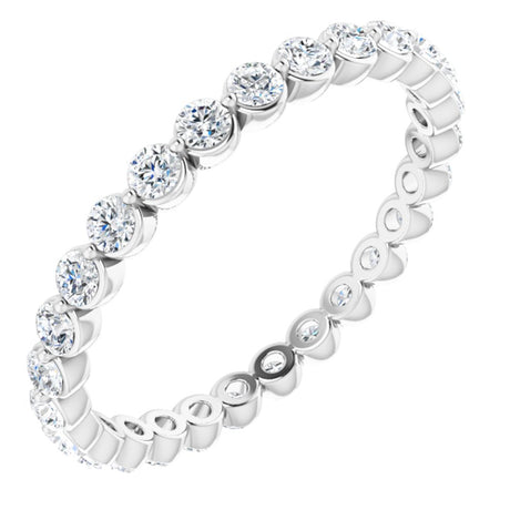 14K White 3/4 CTW Lab-Grown Diamond  Eternity Band