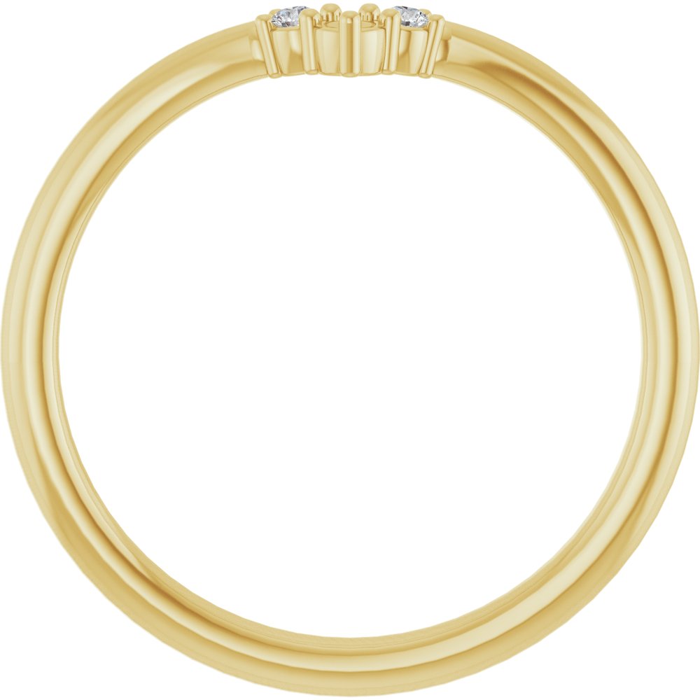 14K Yellow Gold .06 CTW Lab-Grown Diamond Contour Band