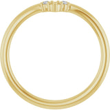 14K Yellow Gold .06 CTW Lab-Grown Diamond Contour Band