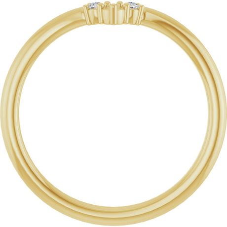 14K Yellow Gold .06 CTW Lab-Grown Diamond Contour Band