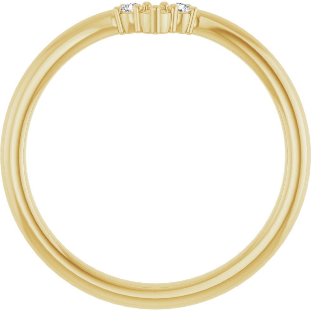 14K Yellow .06 CTW Lab-Grown Diamond Contour Band