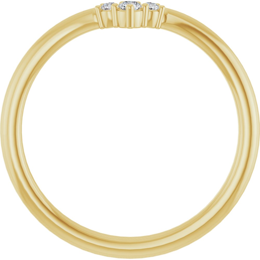 14K Yellow Gold .06 CTW Natural Diamond Contour Band