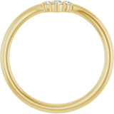 14K Yellow .06 CTW Natural Diamond Contour Band