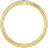 14K Yellow Gold .06 CTW Natural Diamond Contour Band