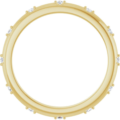 14K Yellow Gold .05 CTW Natural Diamond Eternity Band Size 6