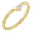 14K Yellow .06 CTW Natural Diamond Contour Band